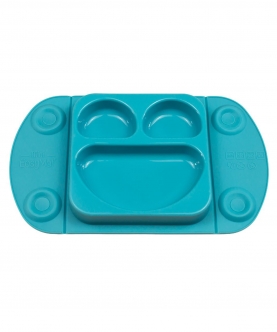 Minimat Teal Silicone Suction Plate