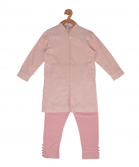 Shell Pink Kurta Pyjama Set