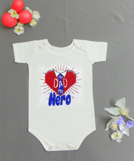 Fathers Day Special Unisex Big heart Romper