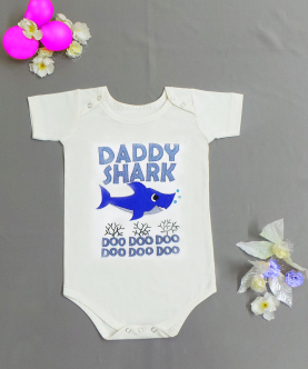 Fathers Day Special Unisex Daddy Shark Romper