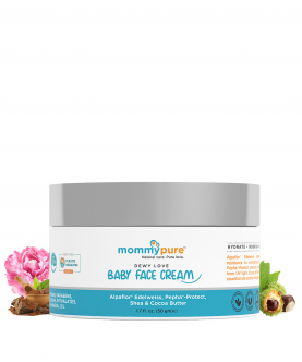 Dewy Love Baby Face Cream 50gm Certified Clean, Natural & Nourishing Protection Dermatologically Tested, Toxin Free With Shea & Cocoa Butter, Peony Flower Extract & Evening Primrose Oil