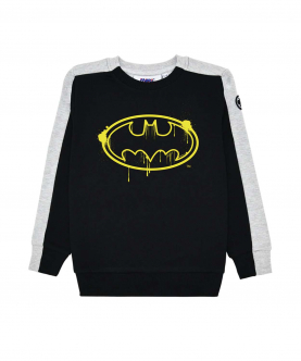 Batman Colour Block Neon Spray Logo Sweatshirt