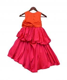 Hot Pink And Orange Gown