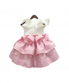 Doll Emblem Crop Top With Baby Pink Skirt 
