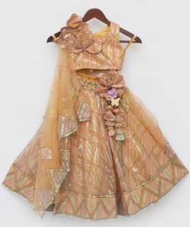 Musterd Embroidery Crop Top Skirt