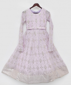 Lilac Embroidered Anarkali