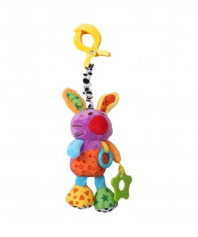 Cute Purple Hanging Pulling Toy With Teether