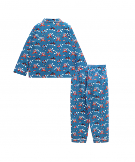 Personalised Teddy On Wheels Pajama Set For Adult