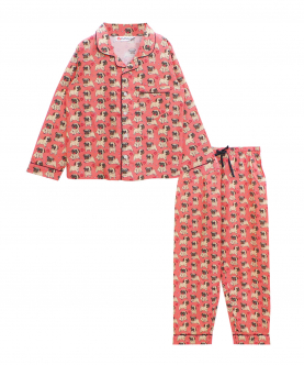Personalised Pug World Pajama Set For Adult