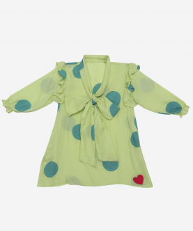 Fairytale Dress Lime Green And Polka Dots