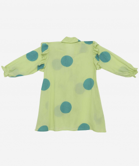 Fairytale Dress Lime Green And Polka Dots