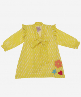 Fairytale Dress Yellow And Tiny Clouds