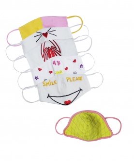 Funny Bunny Mask And Yellow Mask With Checks - Set of 2