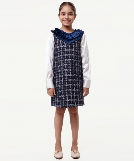 One Friday Enchanted Houndstooth Dress For Kids Girls