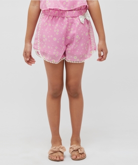 Pink Shorts With Bow