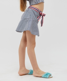 Striped Navy Blue Skirt