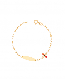 Red And White Aeroplane Bracelet (Personalised On Plaque)