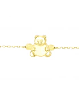18K Gold Bear Bracelet