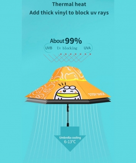 Hat Orange Umbrella