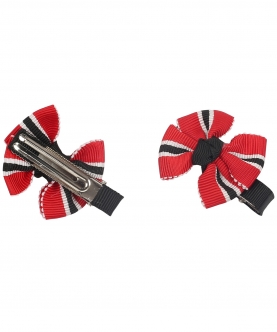 Patterned Red And Black Headband Set