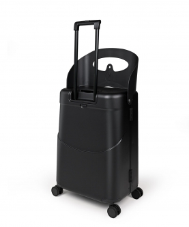 Midnight Black Ride On Trolley Carry-On Luggage 24 Inches