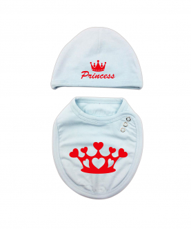 Personalised Princess Crown Bib & Cap