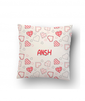Personalised Doodle Heart Cushion Cover