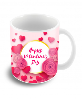 Valentine Pink Rose Coffee Mug