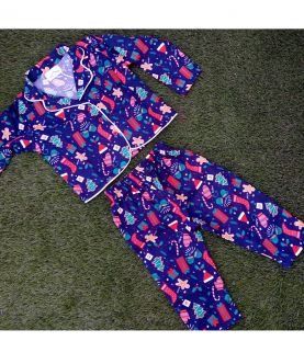 Christmas Printed Nightsuit For Adult