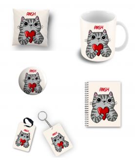 Cat Heart Theme Goodie Bags 