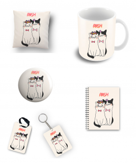 Cat Couple Theme Goodie Bags 