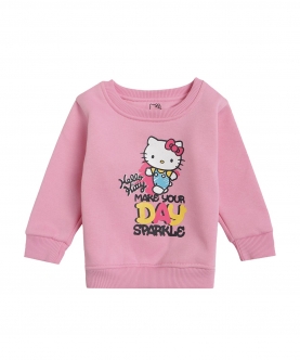 Hello Kitty Girls Sweatshirt Medium Pink