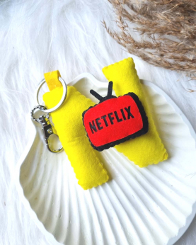 Initial With Character Keychain-Netflix