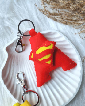 Initial With Character Keychain-Superman