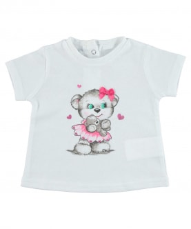 Ido T-Shirt with Cute Bear For Baby Girls