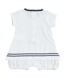 Combed Cotton Jersey Romper For Baby Girls