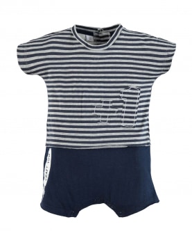 Ido Romper with Faux Striped T-Shirt For Baby Boys