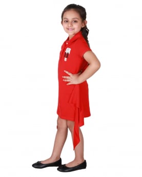 Girls Front Tie -up style Dress with Ice Popsicle motif