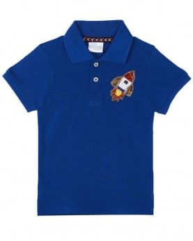 Boys Polo T- shirt with Rocket motif