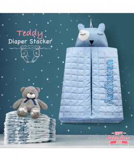 Personalised Teddy Diaper Stacker