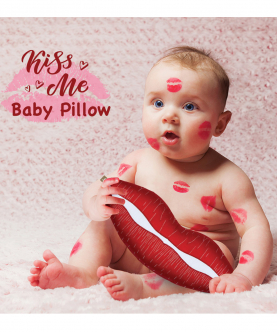 Personalised Kiss Me Baby Pillow