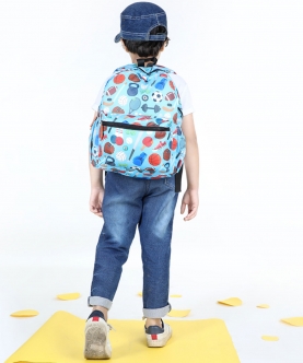 Sports Print School Backpack 3 To 7 Years