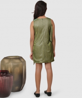 Jelly Jones Knee Length Glitter Dress Green