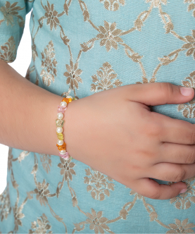 Multi Color Beaded Pearl Bracelet