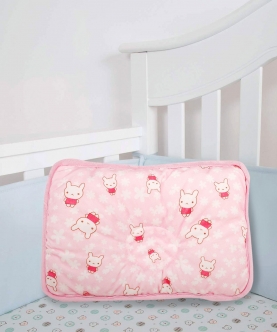 Baby Moo Bunny Pink Baby Pillow