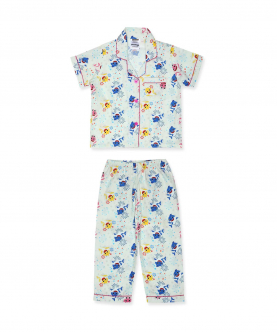 Stars and Sharks Forever Print Short Sleeve Kids Night Suit