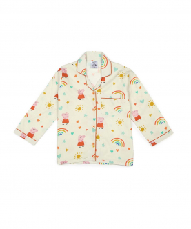 Peppa Pig Rainbow Print Long Sleeve Kids Night Suit
