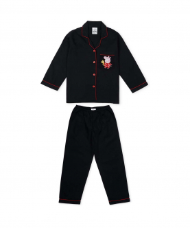 Peppa Pig Embroidered Pocket Long Sleeve Kids Night Suit