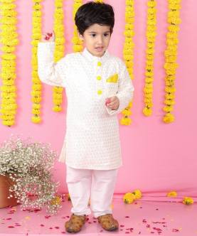 Sequins Embroidered Off White Kurta And Patiala Salwar