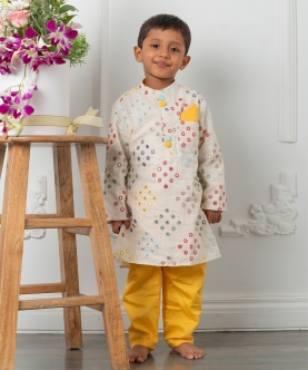 Multi Thread Colour Abla Kurta With Pyjama